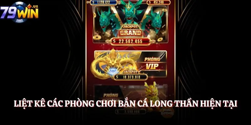 Bắn Cá Ăn Xu – Game Giải Trí Đổi Thưởng Cực Hot 2025 5 Liệt kê các phòng chơi Bắn Cá Long Thần hiện tại